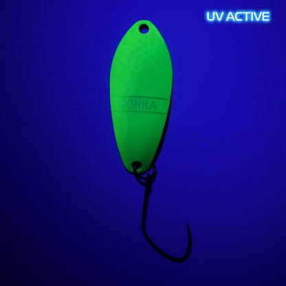 Angler´z System Antem Dohna EM05 Spoon, silberfarben, mit 25g Gewicht, für Angeln und Forellenangriffe, Detailaufnahme