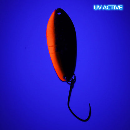 Angler'z System Antem Dohna EM17 spoon, silver and blue, featuring a sleek design for fishing enthusiasts.