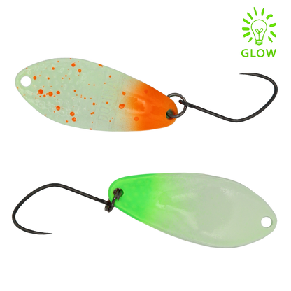 Angler´z System Antem Dohna FA01 Glow Angelhaken-Spoon mit leuchtendem Finish, perfekt für Angeln im Dunkeln.