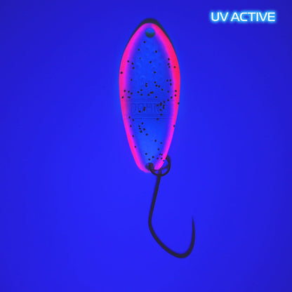 Angler´z System Antem Dohna FA03 Angelblei in Silber, abgebildet von vorne mit UV-Beschichtung, für Angelfreunde