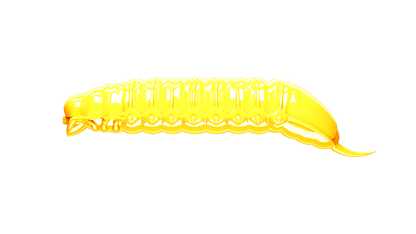 Libra Lures GOLIATH Forellen Gummiköder, auftreibend mit Aroma, gelb, mit realistischem Design für Forellenfischerei