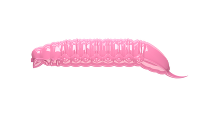 Libra Lures Goliath Forellen Gummiköder, auftreibend mit Aroma, in Bubblegum-Farbe, detaillierte Textur und Form sichtbar