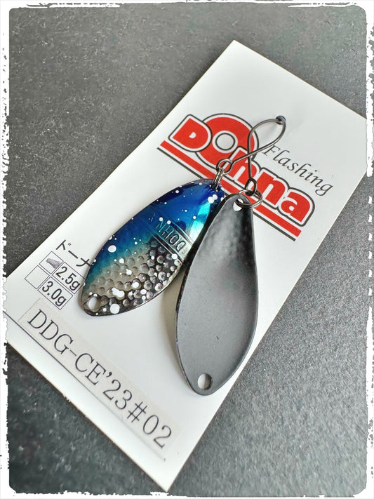 Angler´z System Antem Dohna DDG-CE23 #02 Angelblei, silberner Löffel zum Angeln auf Fisch, Nahaufnahme der Köderform