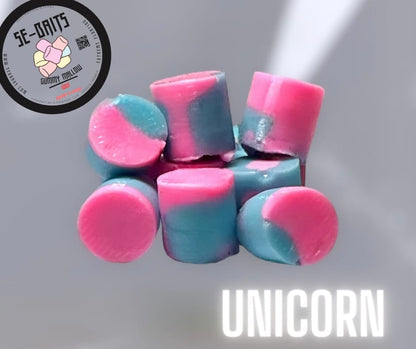 SE-BAITS Gummi Mallow Extreme Floating fishing bait in vibrant colors, showcasing its unique texture and design.