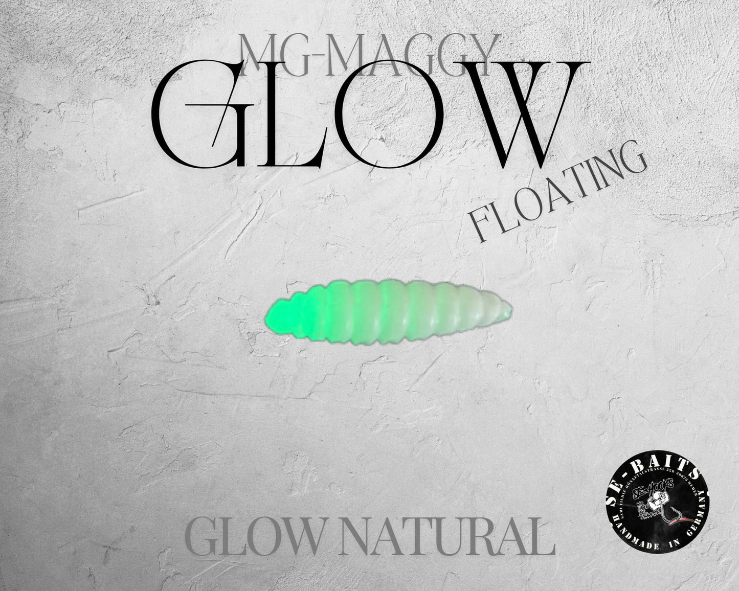 SE-BAITS MG Maggy Glow extreme floating soft bait in vibrant colors, showcasing its detailed design and realistic features.