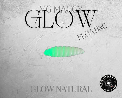 SE-BAITS MG Maggy Glow extreme floating soft bait in vibrant colors, showcasing its detailed design and realistic features.