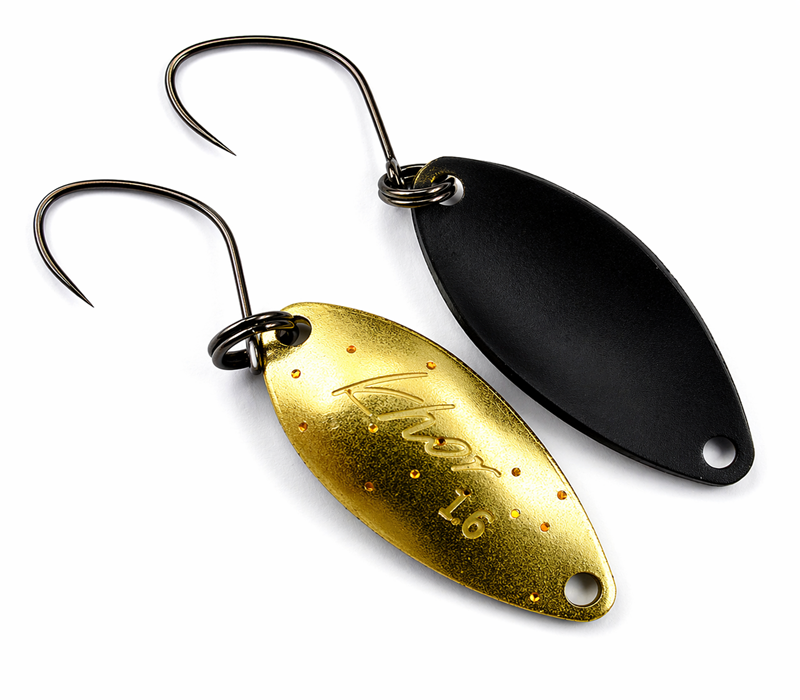 Khor SC01 Premium Forellen Spoon, silberner Angel-Löffel für Forellenangeln, detailreiche Nahaufnahme