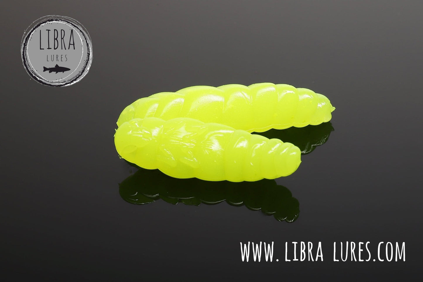 Libra Lures Largo Forellen Gummiköder, auftreibend, gelb mit Aroma, mit realistischem Design für Forellenangeln