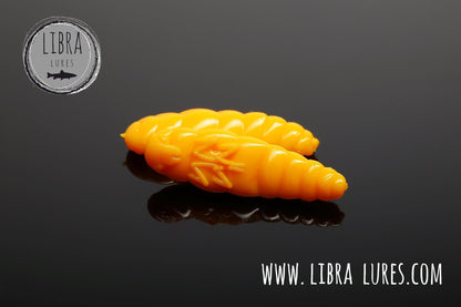 Libra Lures Largo Forellen Gummiköder in Dunkelgelb, auftriebend mit Aroma, detailreiche Oberfläche, ideal für Forellenangeln