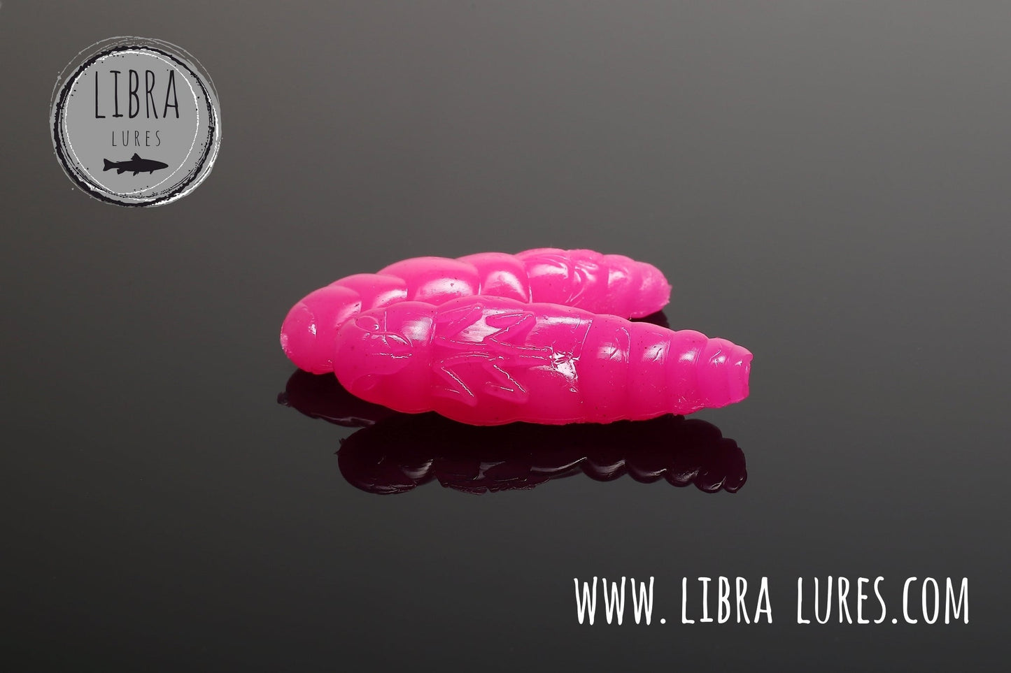 Libra Lures Largo Forellen Gummiköder in Hot Pink, auftreibend mit Aroma, detailreiche Oberfläche für Angelfischerei
