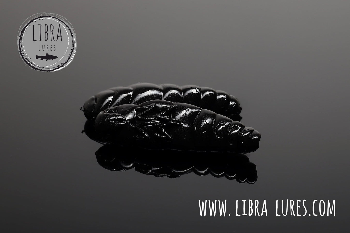 Schwarzer Libra Lures Largo Forellen Gummiköder, auftreibend, mit Aroma, realistischer Fischköder für das Angeln.