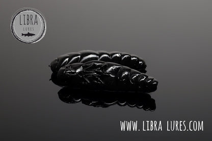 Schwarzer Libra Lures Largo Forellen Gummiköder, auftreibend, mit Aroma, realistischer Fischköder für das Angeln.