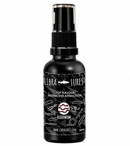 Libra Lures Aroma Spray Flavour Attractant mit Blutwurm-Duft, für Angelköder und Fischfang, in Sprühflasche.