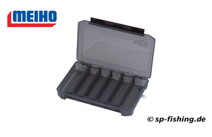 Meiho VS-3037 ND Schwarz Tacklebox mit Ablagefächern und Lure-Halter für Angeln und Köder, schwarz, robustes Design