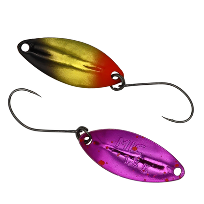 Fangenswert MIC 1.3 g EA08 spoon featuring a sleek design and vibrant color for effective fishing.