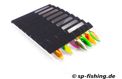 SP-Fishing Meiho Spooneinlage for 7070 tacklebox, featuring durable foam slots for secure lure storage.