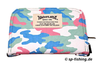 Waterland Spoon Wallet Tasche aus Leder mit mehreren Kartenfächern und Reißverschluss, in neutraler Farbe.