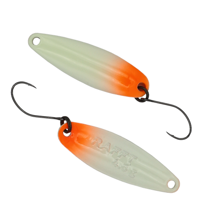 Fangenswert RAFFT 4.6g EA04 glow spoon with vibrant colors and detailed design for effective fishing.