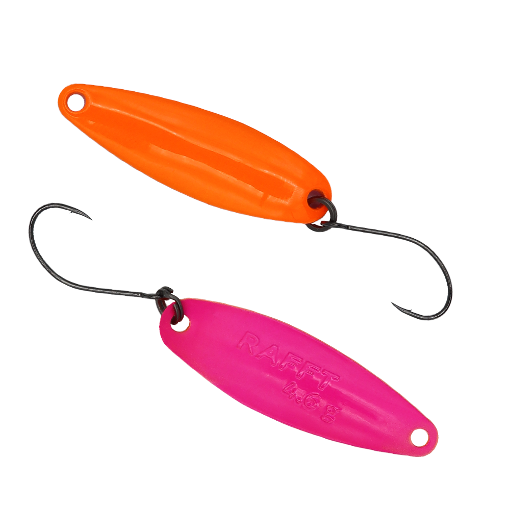 Fangenswert RAFFT 4,6 g Löffel, Angelzubehör, naturfarben, detailreiche Nahaufnahme des Spoon-Designs