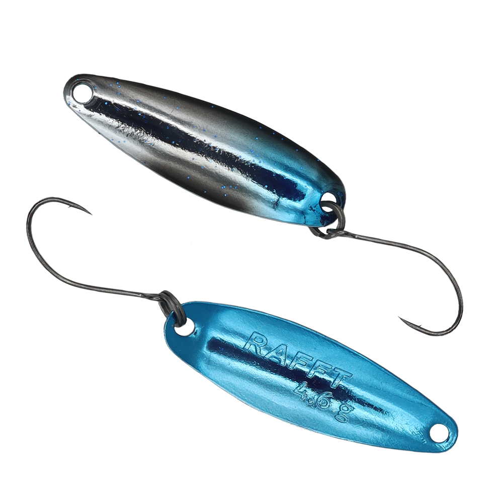 Fangenswert RAFFT 4,6 g Spoon Angelhaken, scharfe Angelpose für Fischerei, detailreiche Aufnahme