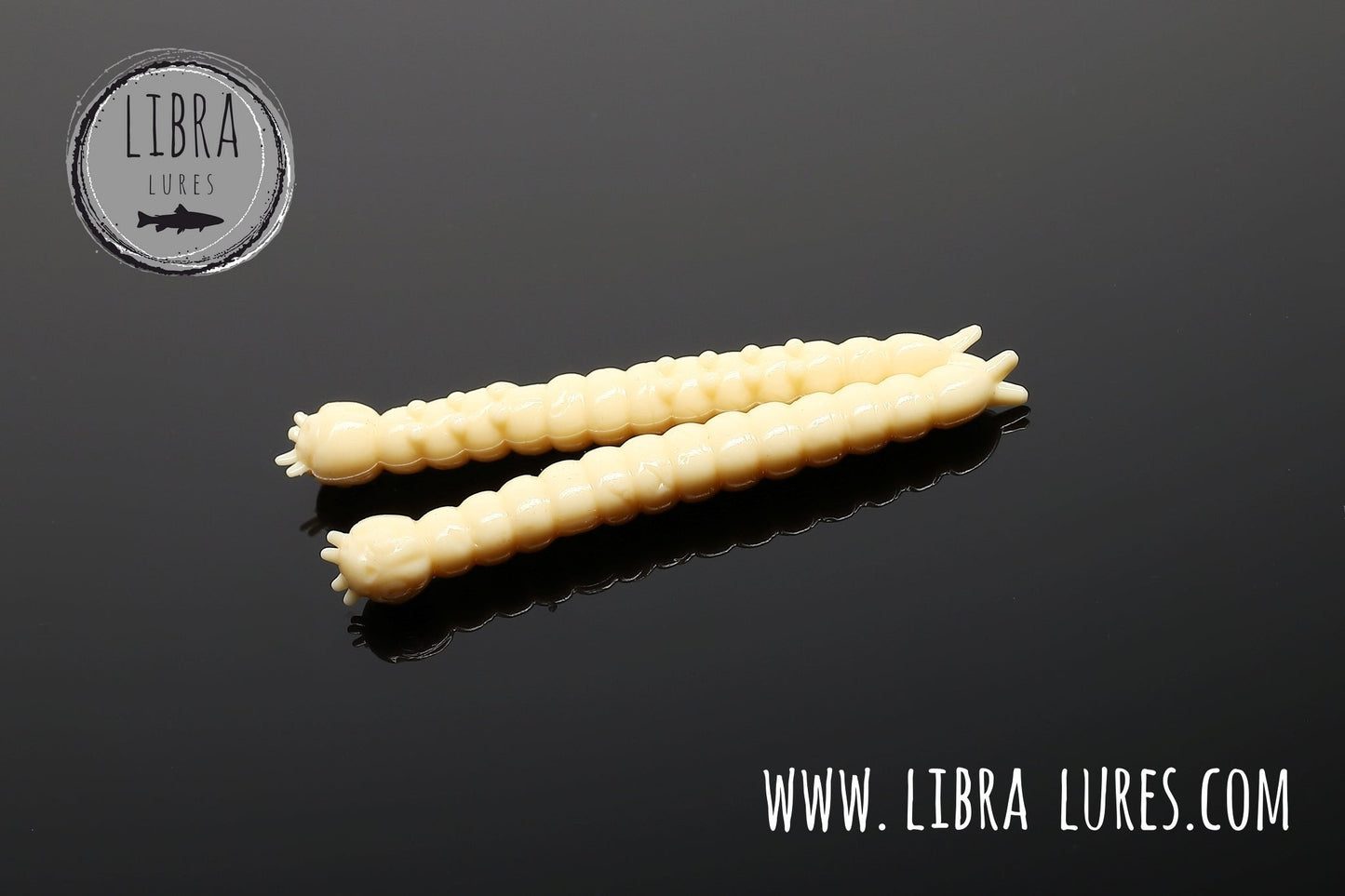 LIBRA LURES Slight Worm Gummiköder in Cheese color, featuring a buoyant design and aromatic scent for fishing.