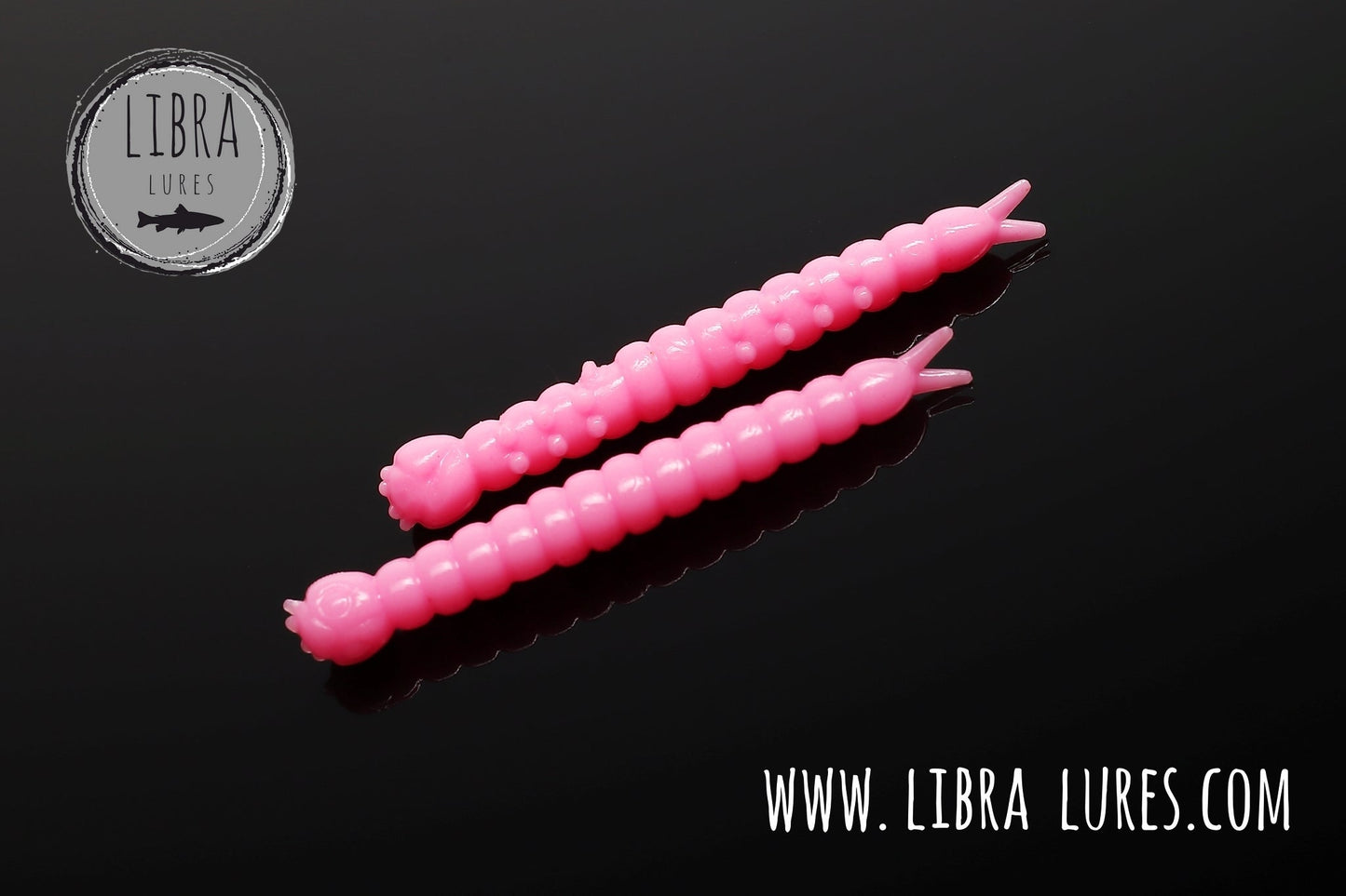 LIBRA LURES SLIGHT WORM bubblegum Gummiköder, featuring a buoyant design and aroma for effective fishing.