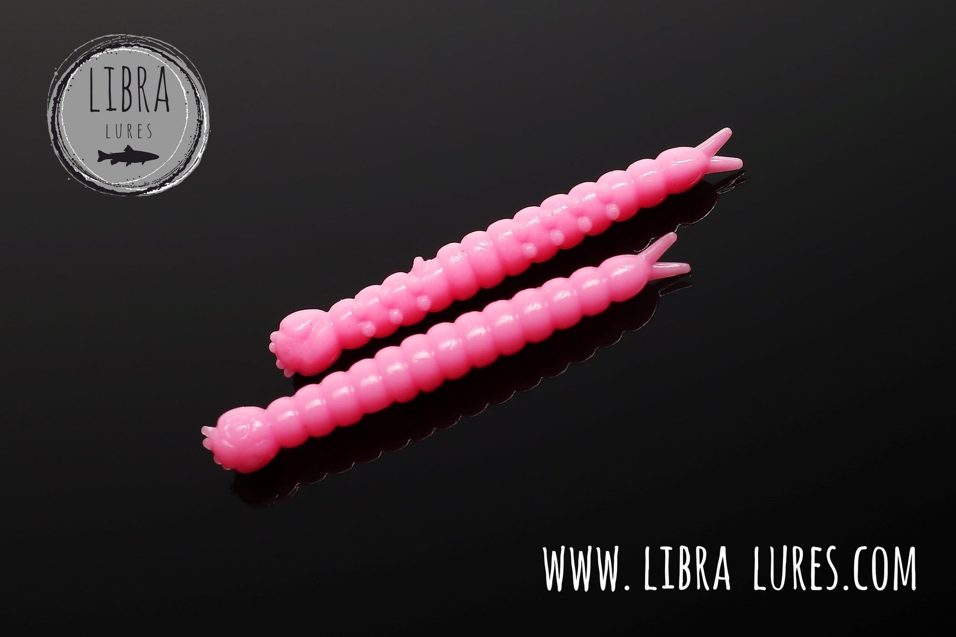 LIBRA LURES SLIGHT WORM bubblegum Gummiköder, featuring a buoyant design and aroma for effective fishing.
