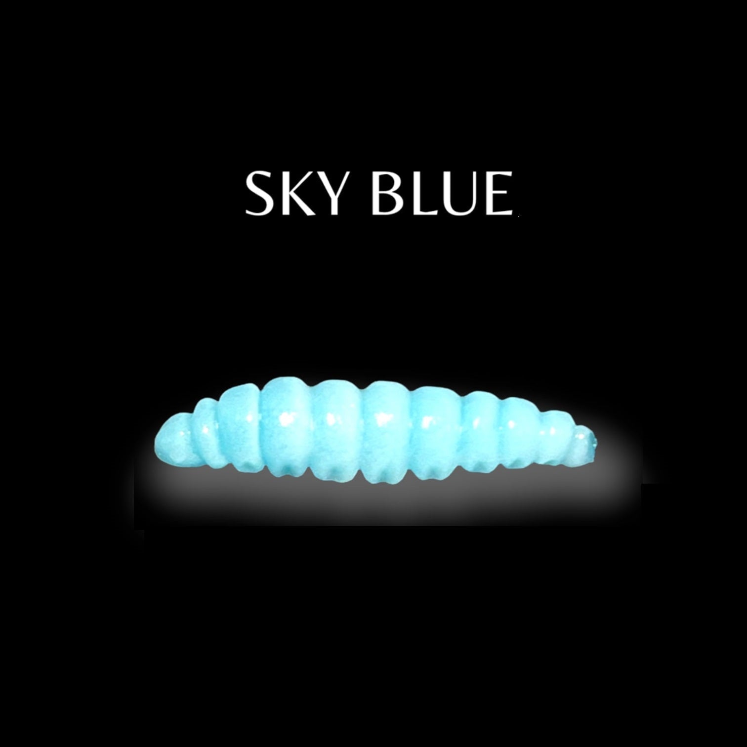 SE-BAITS MG Maggy Extreme Floating soft bait in vibrant sky blue color, showcasing its detailed design and fishing lure features.