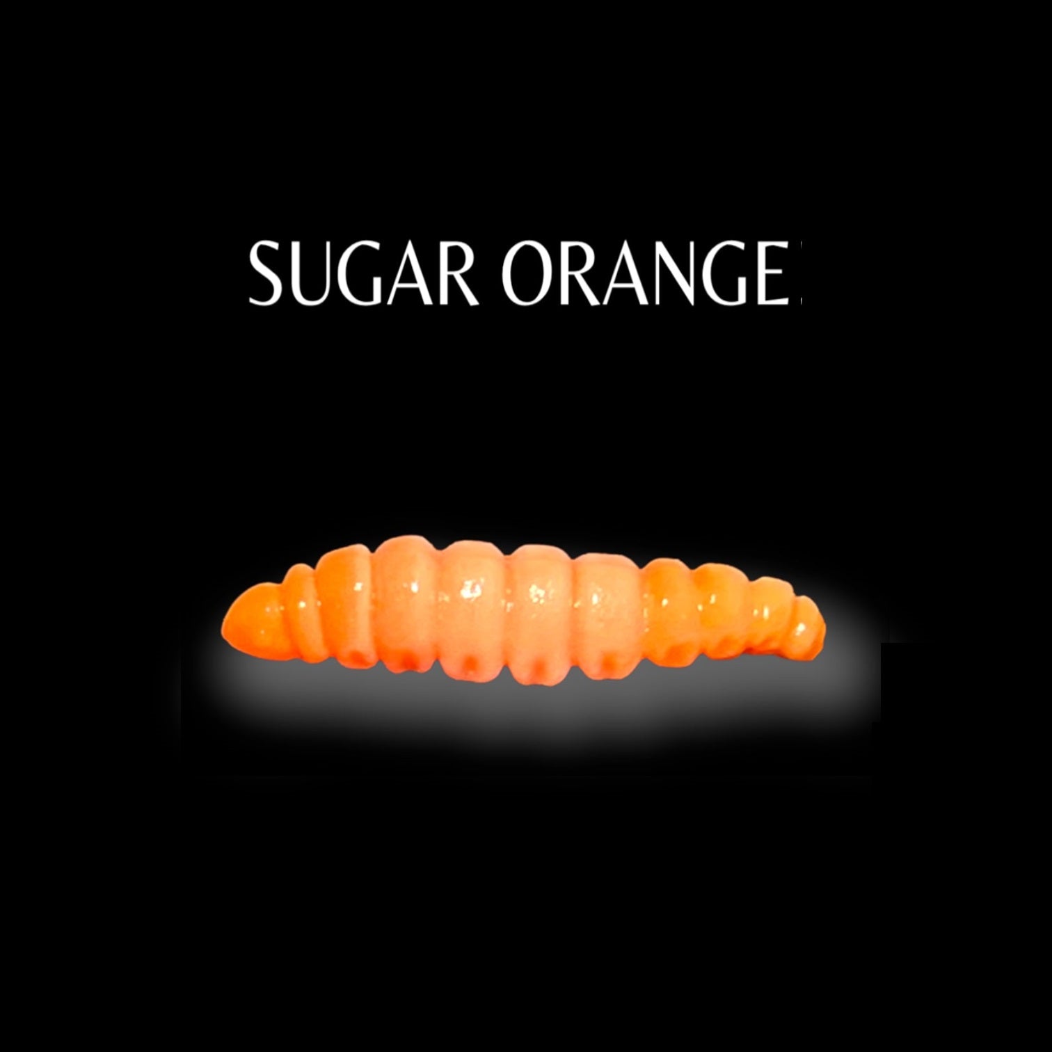 SE-BAITS MG Maggy Extreme Floating Gummiköder in vibrant Sugar Orange color, showcasing its realistic design and texture.
