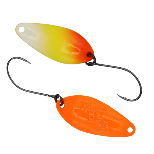 Fangenswert TAKT 2,5 g Löffel, Edelstahl, langlebiges Angelzubehör für präzises Angeln, zeigt den spoon im Einsatz