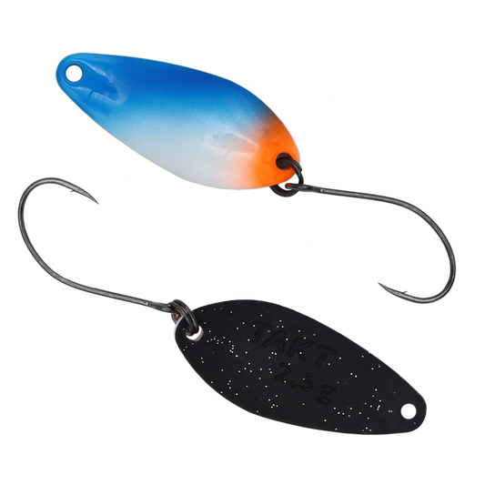 Fangenswert TAKT 2,5 g Löffel, hochwertiges Angelzubehör, detailreiche Nahaufnahme des spoon mit Griff und Klingen.