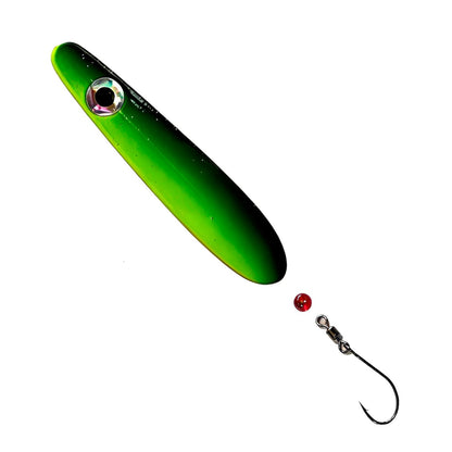 Troutwerk Inlineblinker 15g Meerforellenblinker, silberner Angelblinker mit rot-weißer Spitze für Meerforellenangeln