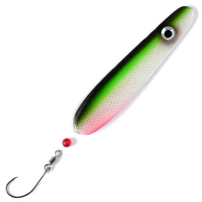 Troutwerk Inlineblinker 22g Meerforellenblinker, 7,4 cm, silberner Angelblinker für Meerforellenangeln