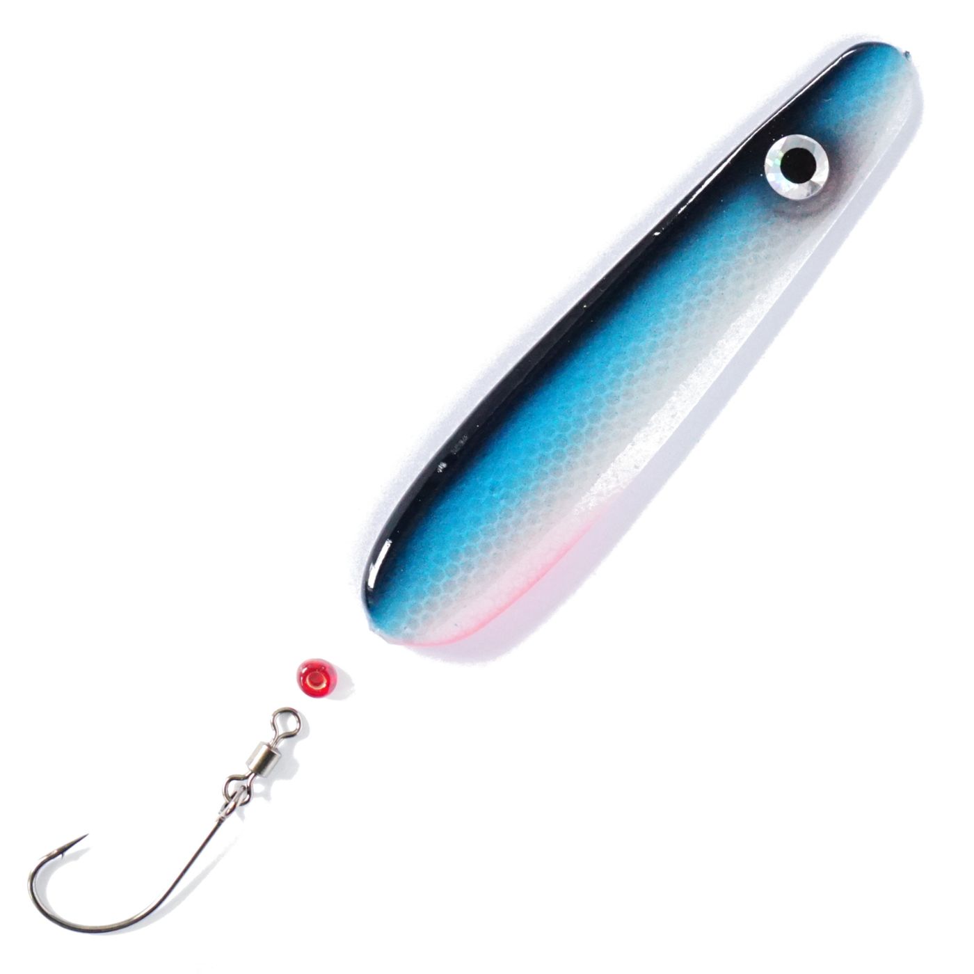 Troutwerk Inlineblinker 22g Meerforellenblinker, 7,4 cm, silberfarbener Angelblinker für Meerforellenangeln