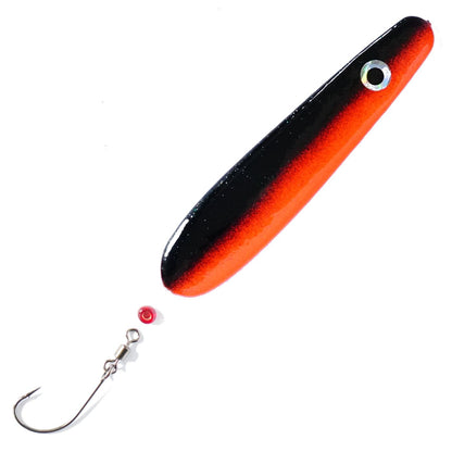 Troutwerk Inlineblinker 22g, 7,4cm, Meerforellenblinker in silber mit pinken Akzenten, zum Angeln auf Meerforellen