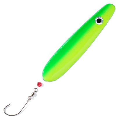 Troutwerk Inlineblinker 22g, 7,4cm, Meerforellenblinker, silber mit roten Punkten, für Angeln auf Meerforellen