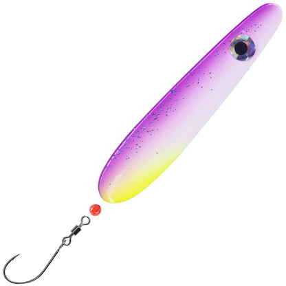 Troutwerk Inlineblinker 22g Meerforellenblinker, 7,4 cm, silberfarben, für Meerforellen Angeln, auf Wasser schwimmend