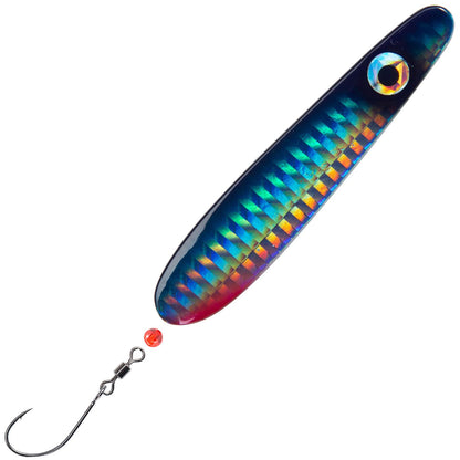 Troutwerk Inlineblinker 22g, 7,4cm, Meerforellenblinker, silberfarbener Angelblinkers für Meerforellen, Angelzubehör