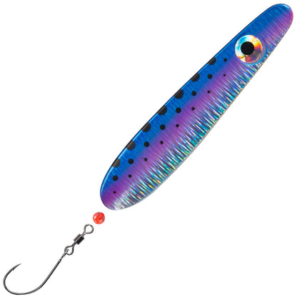 Troutwerk Inlineblinker 22g Meerforellenblinker, silberfarben, 7,4 cm, zum Angeln auf Meerforellen, mit glänzendem Finish