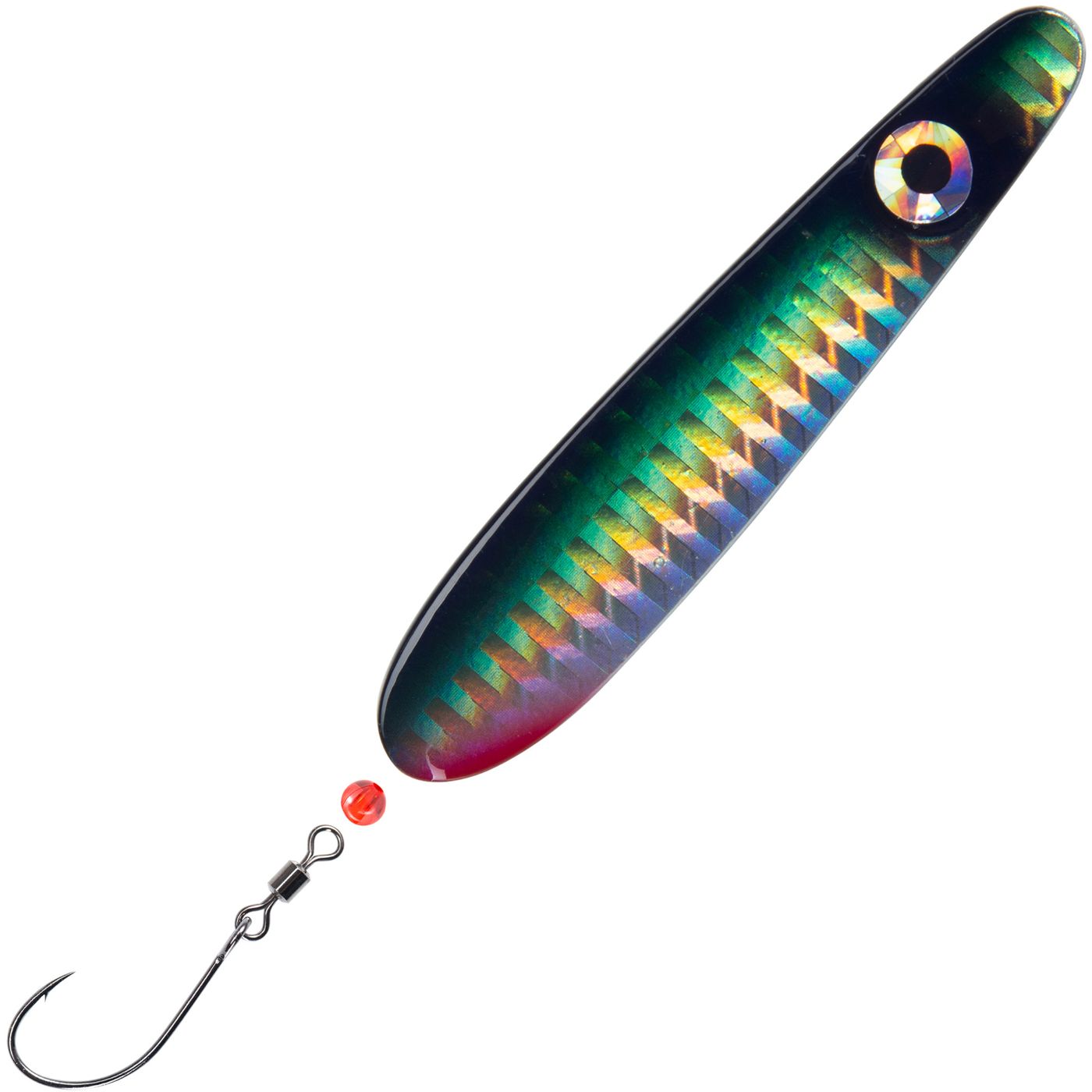 Troutwerk Inlineblinker 22g, 7,4cm, Meerforellenblinker für Angeln, silberfarbener Köder mit Flash-Effekt