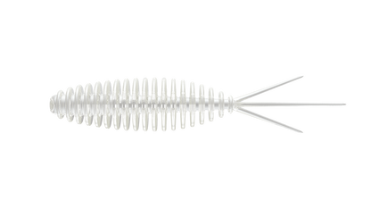 Silver Pearl Turbo Worm Gummiköder by Libra Lures, showcasing a soft, buoyant design with aroma for fishing.