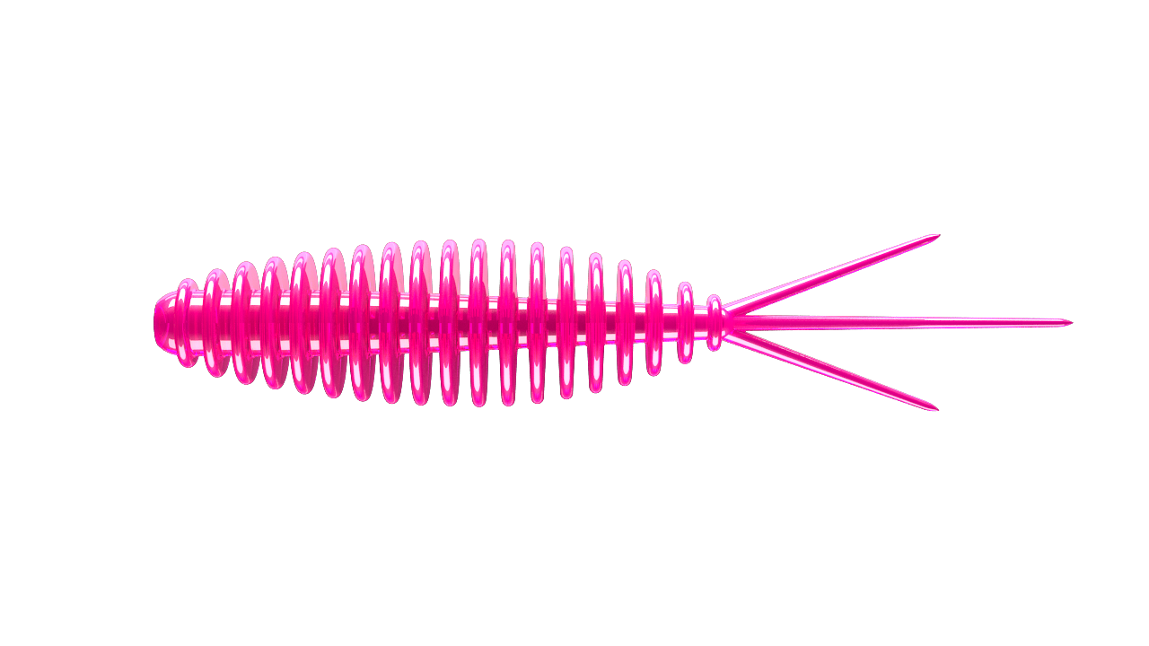 LIBRA LURES Turbo Worm in hot pink, a floating, aromatic Gummiköder designed for trout fishing.