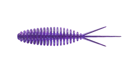 Purple Turbo Worm Gummiköder by Libra Lures with glitter and aroma, designed for effective fishing.