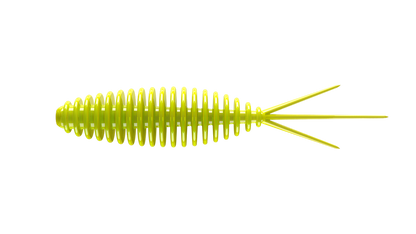 LIBRA LURES Turbo Worm in apple green, a buoyant scented rubber bait for trout fishing.