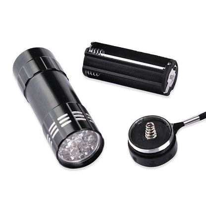 Aluminium 9 LED UV Schwarzlicht Leuchte - Outdoor Taschenlampe - SP-Fishing