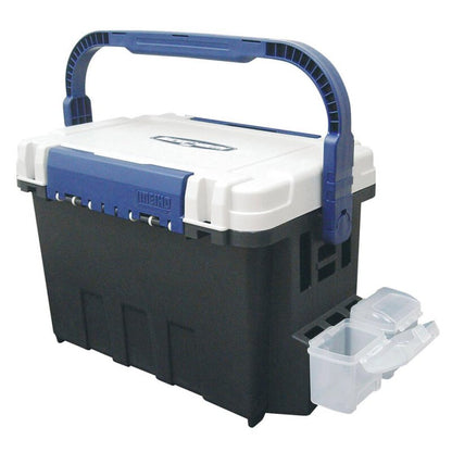 Meiho Bait Box 100 Tacklebox für Bucket Mouth, robuste Angelbox mit mehreren Fächern für Köder und Zubehör.