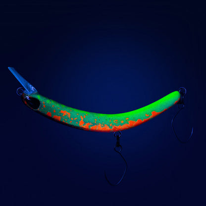 PROBAITS Wobbler Tumbling Banana Glow für Forellen, Crankbait mit overhead Lip, langlebiges Angelzubehör