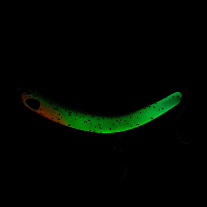 PROBAITS Wobbler Tumbling Banana Glow für Forellen, Crankbait mit Überkopflippe, langlebiges Angelzubehör
