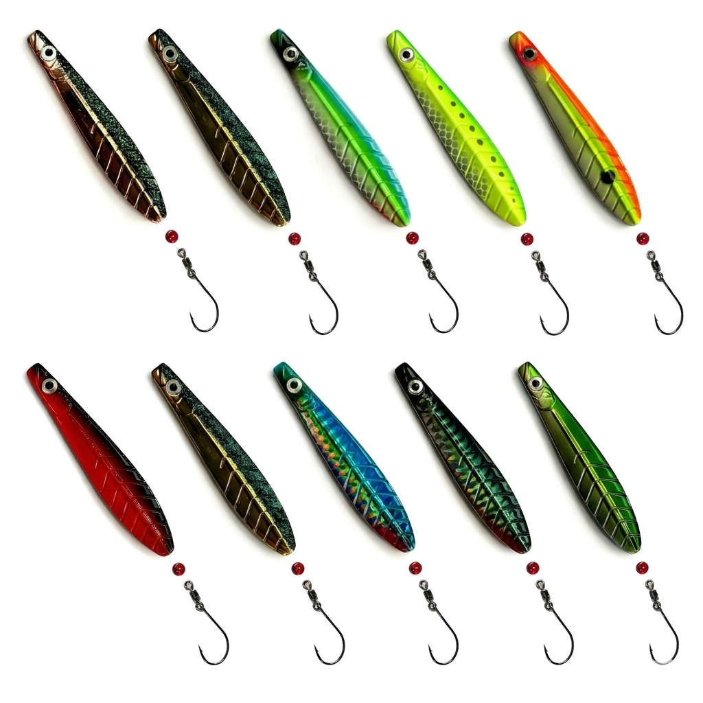 Troutwerk ParaLAXX 10g Inlineblinker für Meerforellen, bunter Angelblinkerspiegel mit Haken, Angelzubehör für Salzwasserfischerei