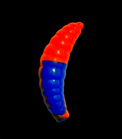 Soorex Pro Maggot 42mm Gummiköder in vibrant colors, showcasing realistic texture for effective fishing.